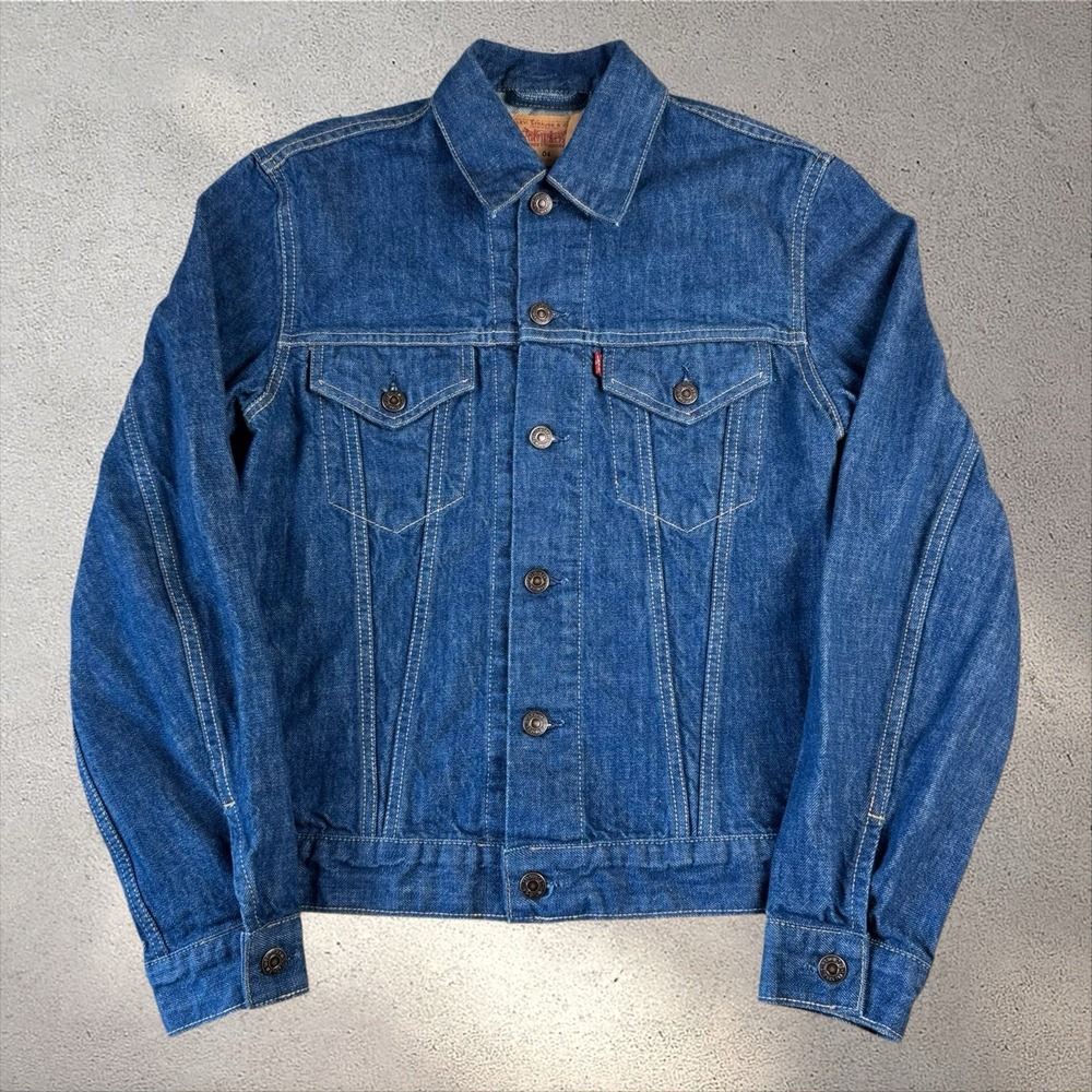 Levi's 70500 04 Indigo Vintage Denim Trucker Jacket Mens Large Euro Model Type 3